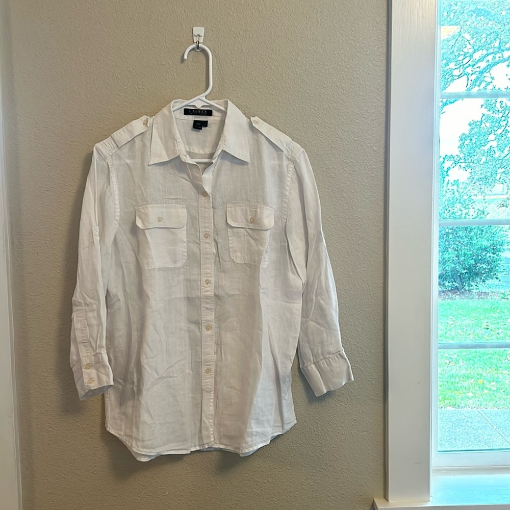 Lauren Ralph Lauren Safari White Linen Size 6